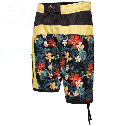 KAM Floral Panelled Boardshorts Multi